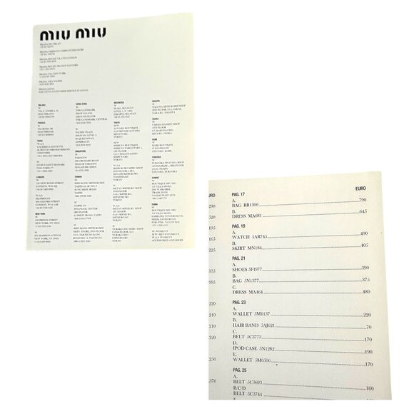 Miu Miu 2006 Wish List Catalog w/ Price List + Envelope – Rare Archival - Picture 11 of 15